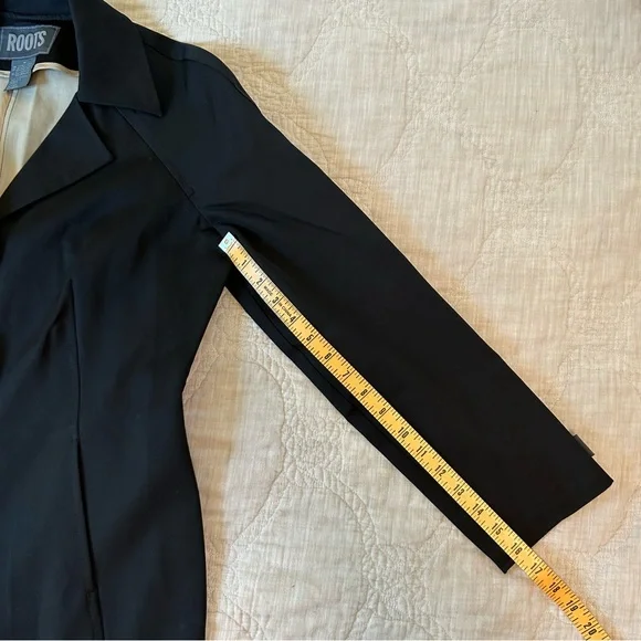 Roots Modern Black Trench / lightweight jacket / rain coat- women’s M - Picture 3 of 9